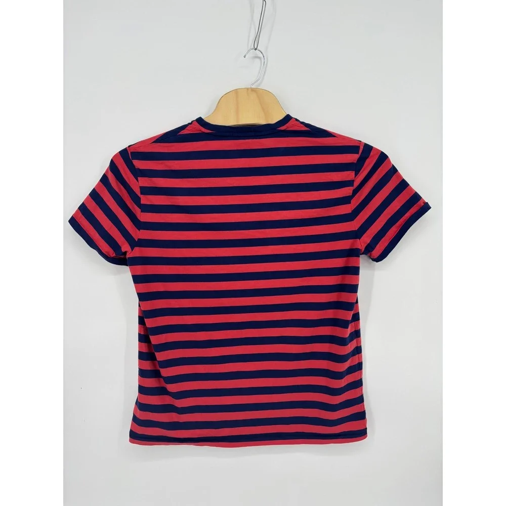 Polo Ralph Lauren Mens Custom Slim Fit Striped T-Shirt Red Navy Blue XL